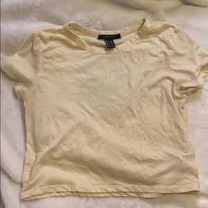 Yellow crop top